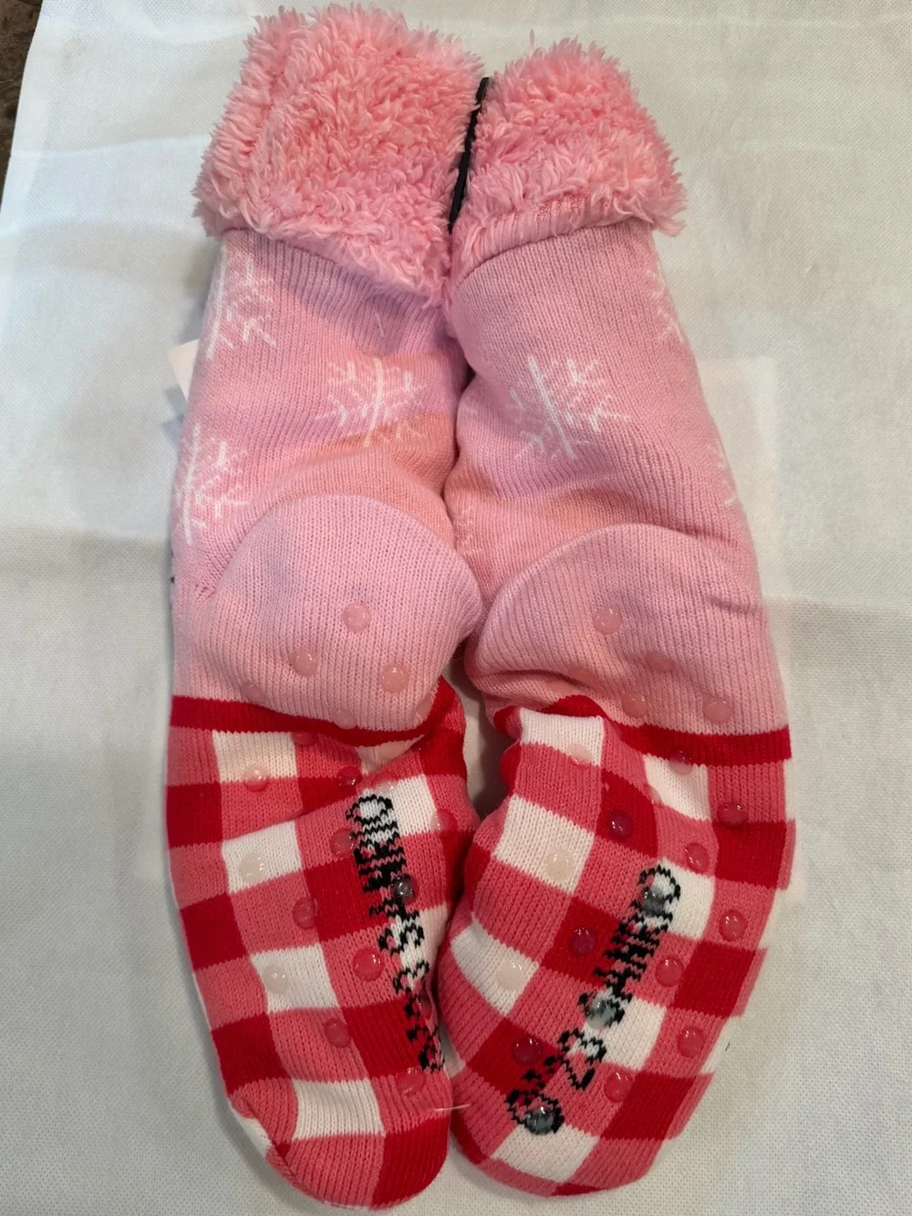 Hello Kitty-Long-SherpaLined-Non Skid Sleep Socks-Sz: 4-10